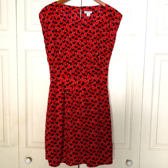 navy dress with red hearts Modcloth | Dresses | Modcloth Navy Midi Dress With Embroidered Red Hearts